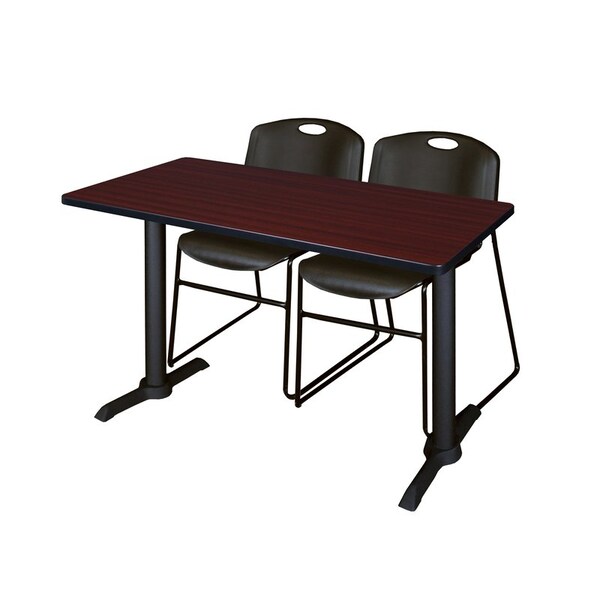 Cain Rectangle Tables > Training Tables > Cain Training Table & Chair Sets, 48 W, 24 L, 29 H, Mahogany MTRCT4824MH44BK - main